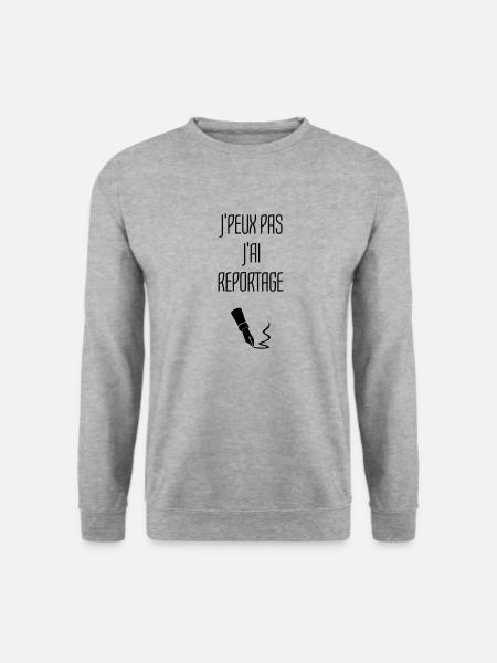 Journalist / Journalismus / Zeitung / Reporter - Unisex Pullover - Weißgrau meliert