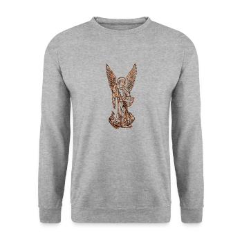 Michael Archangel - Unisex Sweatshirt - salt & pepper - Front - Alina (178cm) & Michal (187cm)