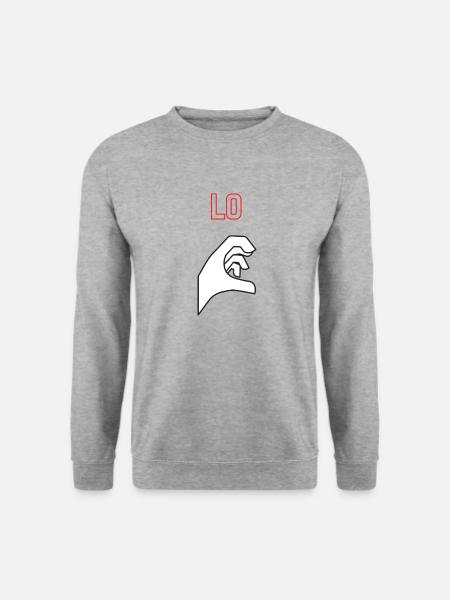 Pärchen Love Geschenk Valentinstag Partnerlook - Unisex Pullover - Weißgrau meliert