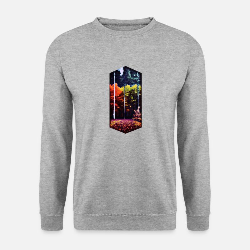 Herbstlicher Naturdiamant - Unisex Pullover - Weißgrau meliert