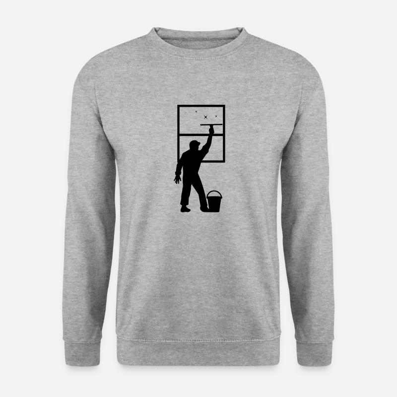 Fensterputzer - Unisex Pullover - Weißgrau meliert
