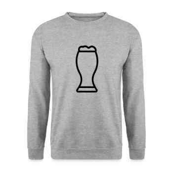 Bière - Sweat-shirt Unisexe - gris chiné - Devant - Alina (178cm) & Michal (187cm)