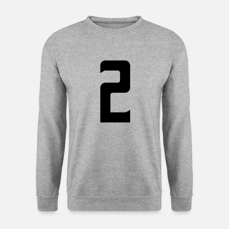 2 - Unisex Pullover - Weißgrau meliert