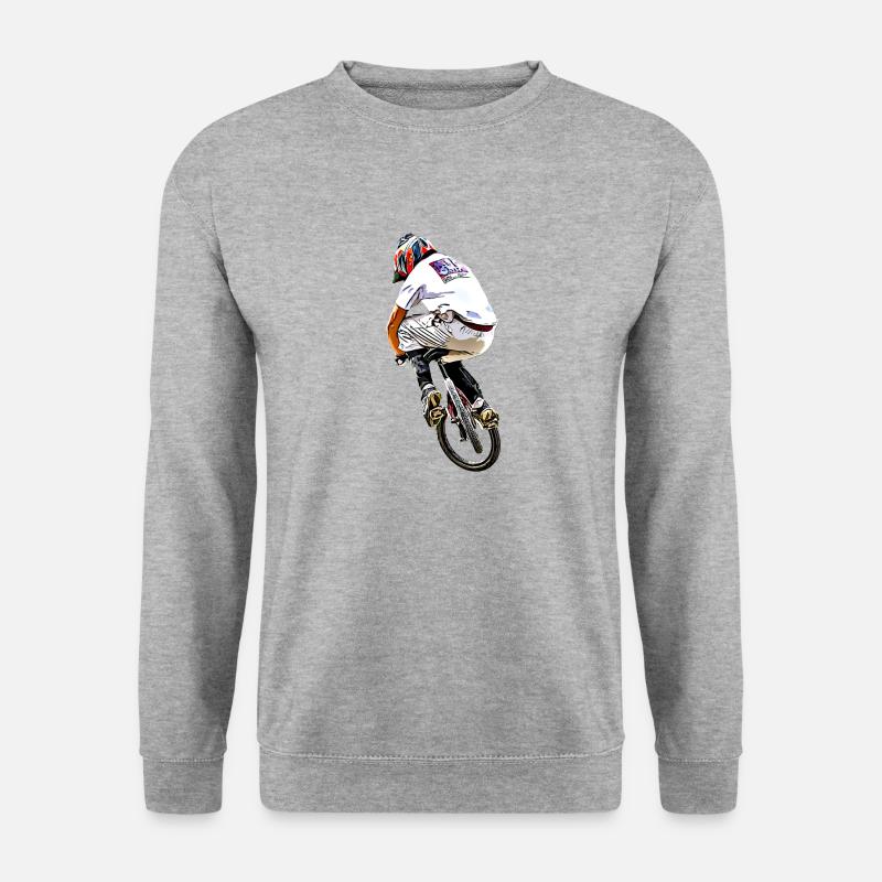 BMX - Unisex Pullover - Weißgrau meliert