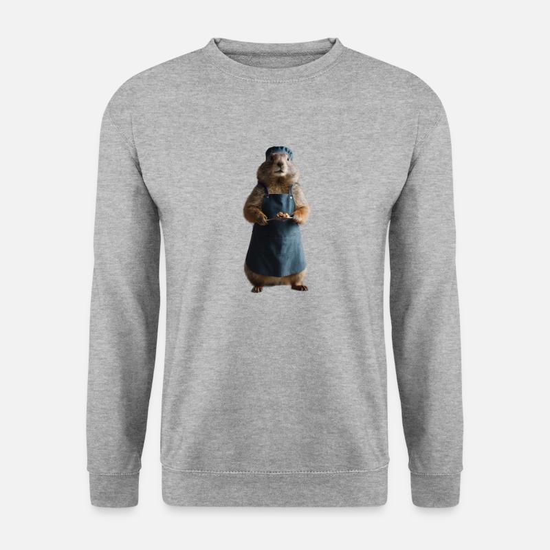 Mamotte-Koch - Unisex Pullover - Weißgrau meliert