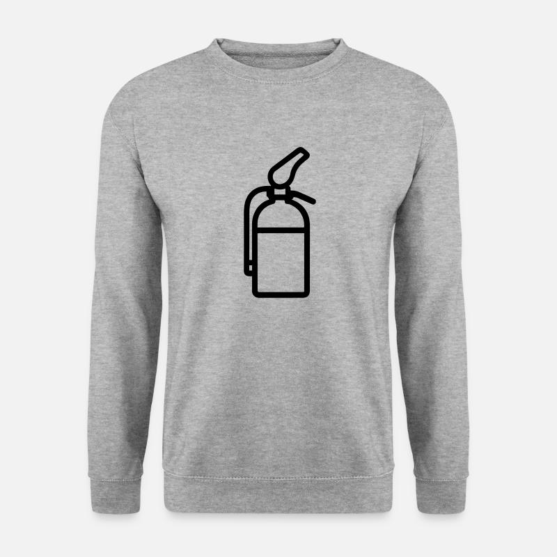 Feuerlöscher - Unisex Pullover - Weißgrau meliert