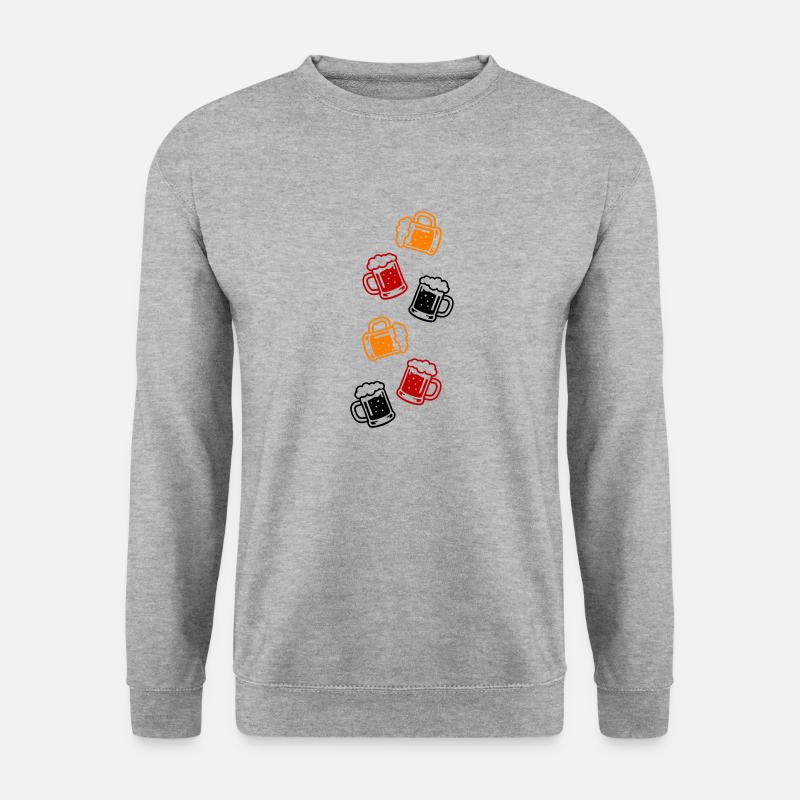 Bier Bierglas - Unisex Pullover - Weißgrau meliert