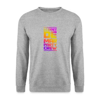 Lloret De Mar Party Crew Bunt - Unisex Pullover - Weißgrau meliert - Vorne - Alina (178cm) & Michal (187cm)
