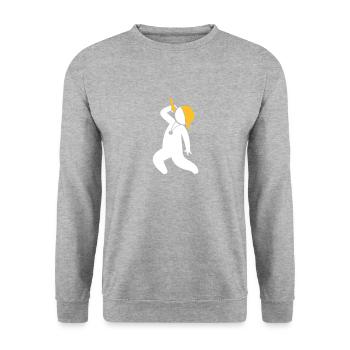 Hiphop Rapper - Unisex Sweatshirt - salt & pepper - Front - Alina (178cm) & Michal (187cm)