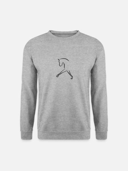 cheval - Sweat-shirt Unisexe - gris chiné