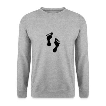 empreinte - Sweat-shirt Unisexe - gris chiné - Devant - Alina (178cm) & Michal (187cm)