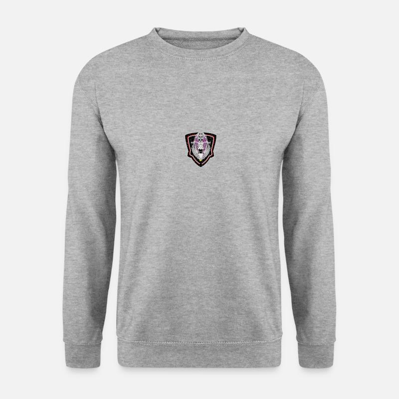 Moto Schädel 3 - Unisex Pullover - Weißgrau meliert
