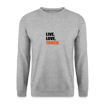 truck - Unisex Sweatshirt - salt & pepper - Front - Alina (178cm) & Michal (187cm)