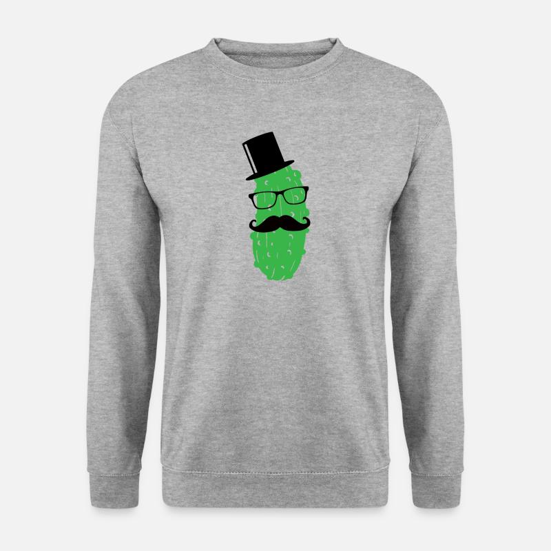 Mr. Gurke Gurken Truppe Sir Mister Dill with it 1c - Unisex Pullover - Weißgrau meliert
