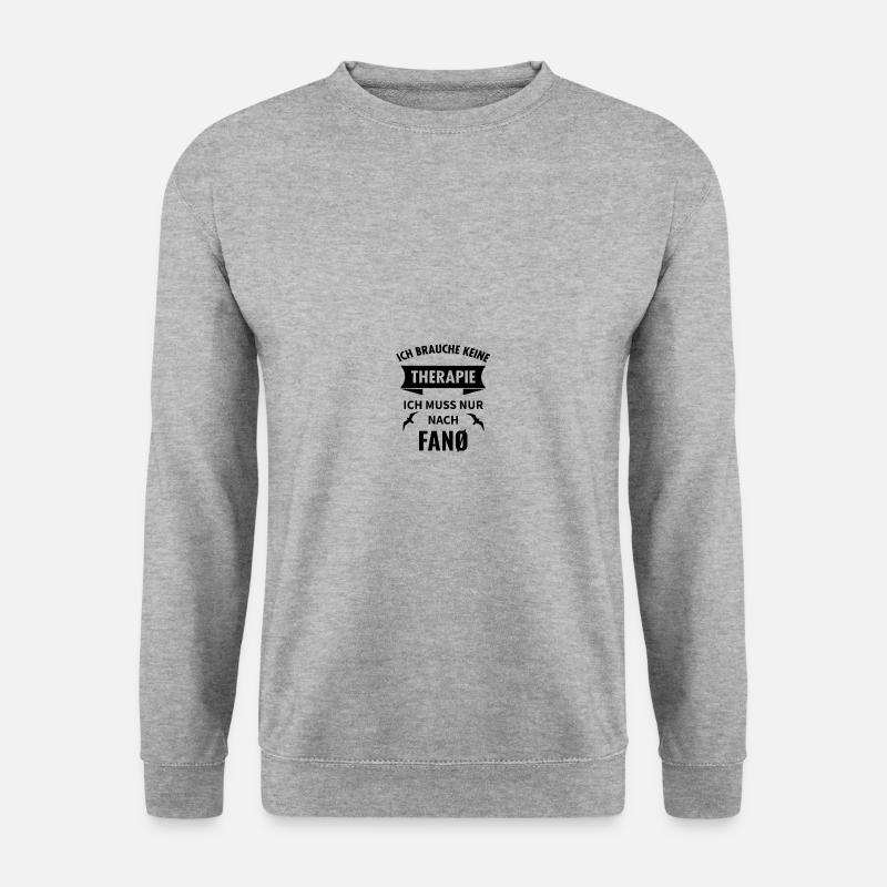 Fanø Fanö Dänemark Urlaub Idee - Unisex Pullover - Weißgrau meliert