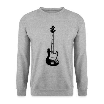 Basse Guitare Bass Bassiste Instrument de Musique - Sweat-shirt Unisexe - gris chiné - Devant - Alina (178cm) & Michal (187cm)