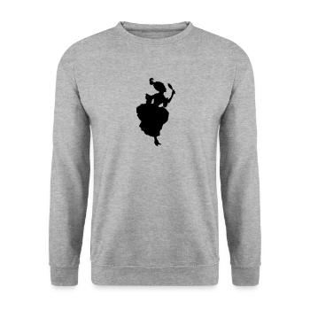 dame Vintage - Sweat-shirt Unisexe - gris chiné - Devant - Alina (178cm) & Michal (187cm)