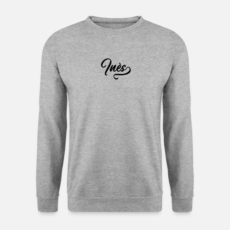 Ines - Unisex Pullover - Weißgrau meliert
