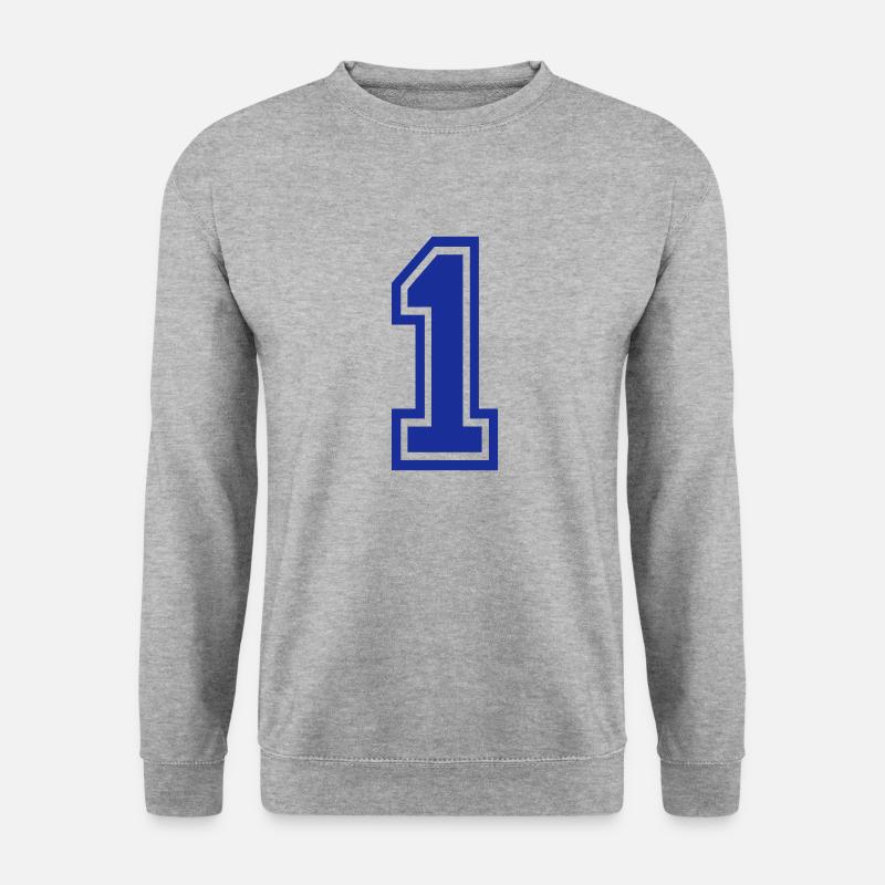 1 - Unisex Pullover - Weißgrau meliert