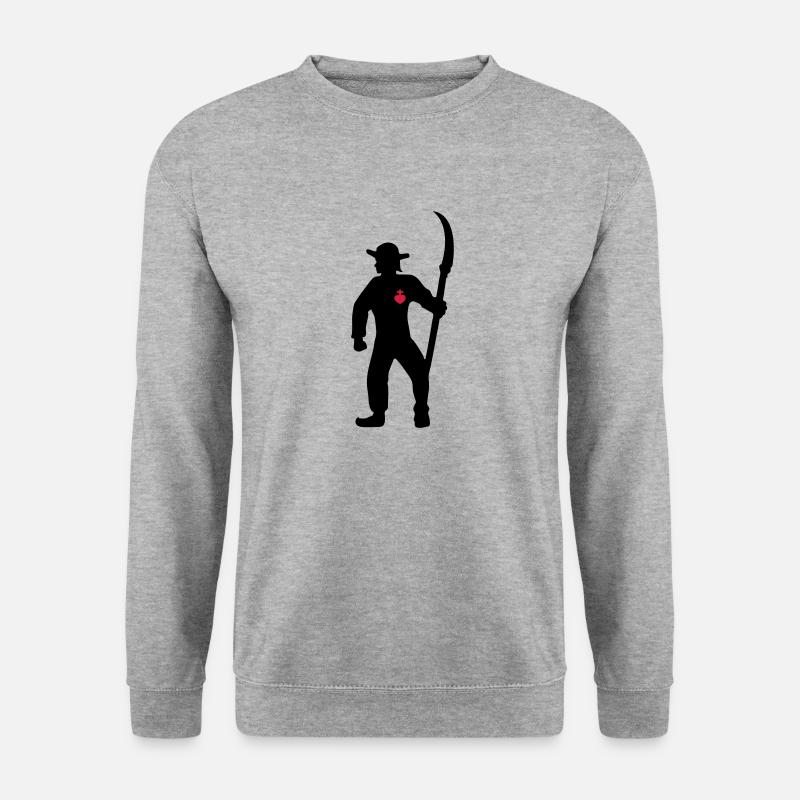 Bauer Bauer aus der Vendée - Unisex Pullover - Weißgrau meliert