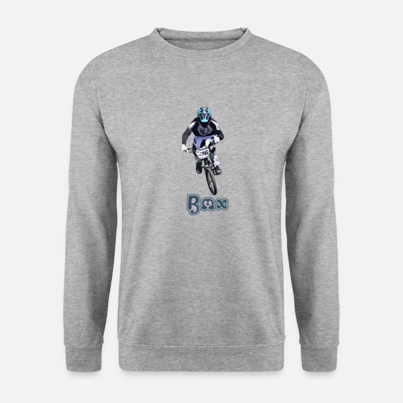 BMX Race Racing MTB Motocross - Unisex Pullover - Weißgrau meliert