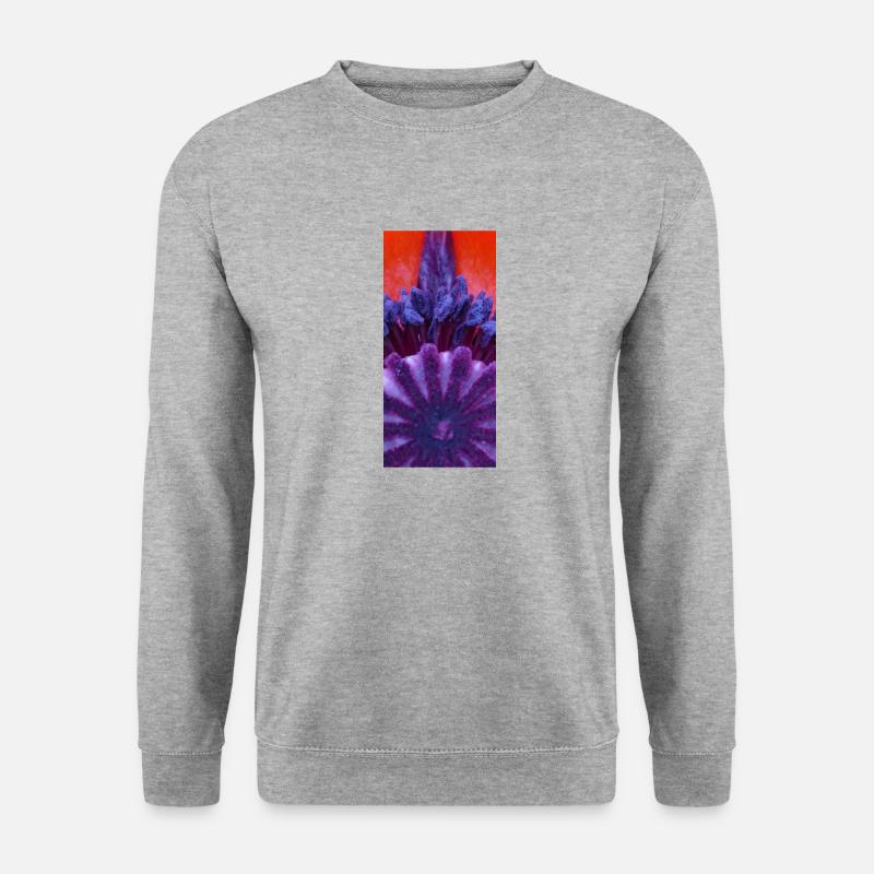 Flower - Unisex Pullover - Weißgrau meliert