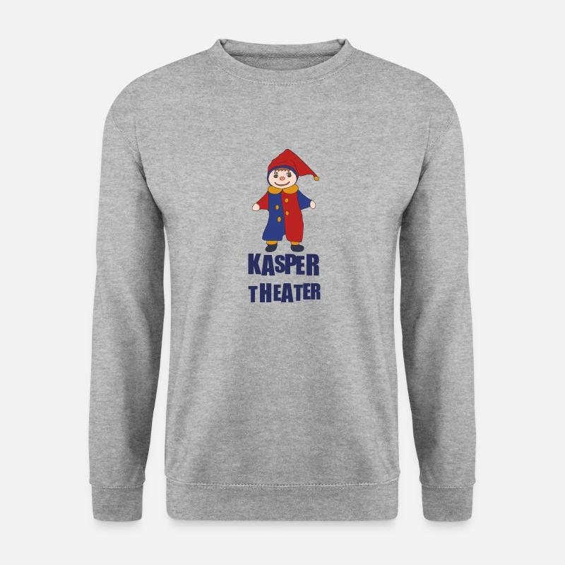 KASPERTHEATER - Unisex Pullover - Weißgrau meliert