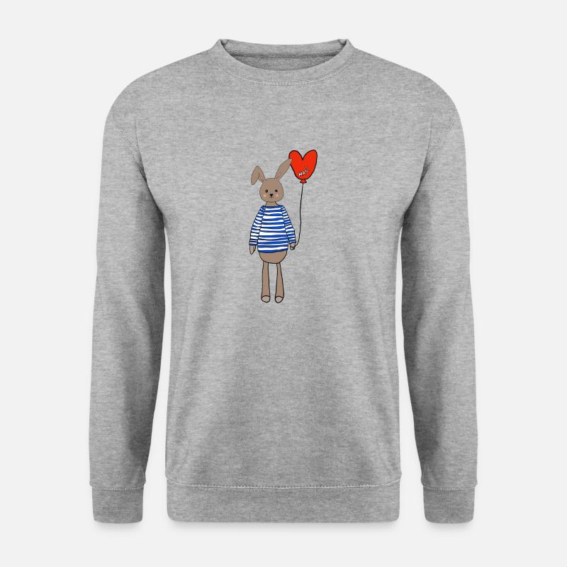 ostern Osterhase - Unisex Pullover - Weißgrau meliert