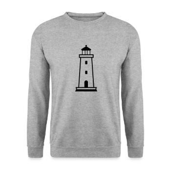 Leuchtturm - Unisex Pullover - Weißgrau meliert - Vorne - Alina (178cm) & Michal (187cm)