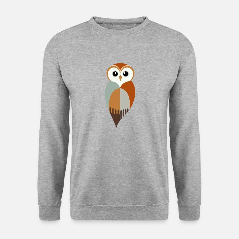 Stylized Owl - Unisex Sweatshirt - salt & pepper