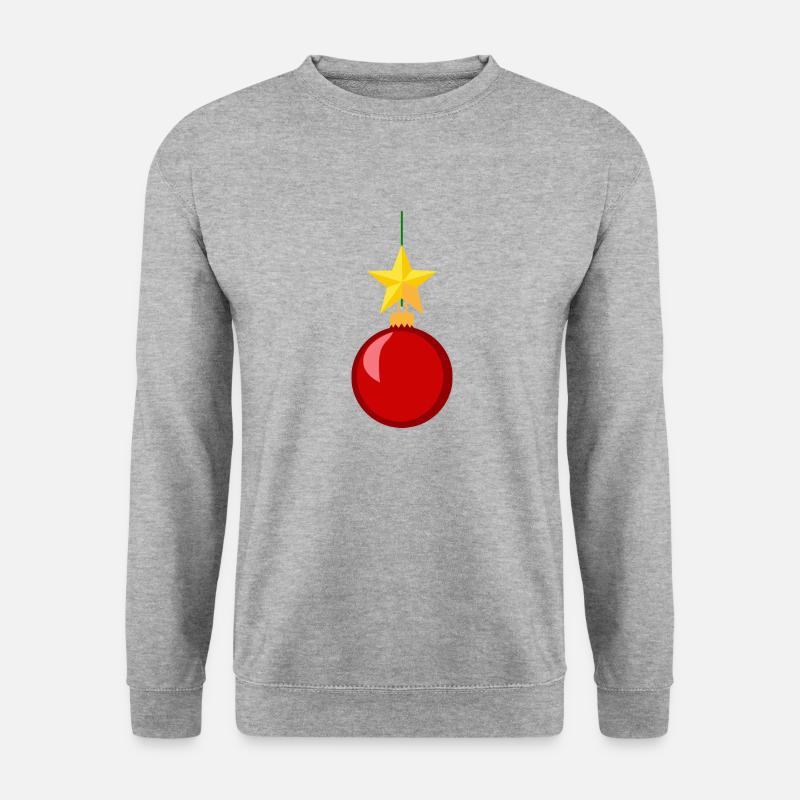 Christbaumschmuck - Unisex Pullover - Weißgrau meliert