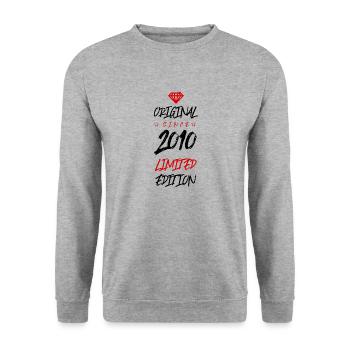 2010 limited edition - Unisex Pullover - Weißgrau meliert - Vorne - Alina (178cm) & Michal (187cm)