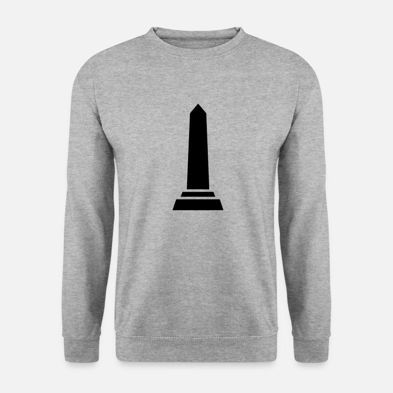 Obelisk - Unisex Pullover - Weißgrau meliert