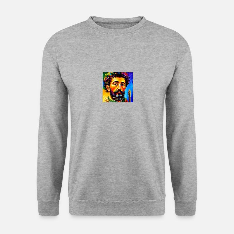 Marcus Aurelius - Unisex Pullover - Weißgrau meliert