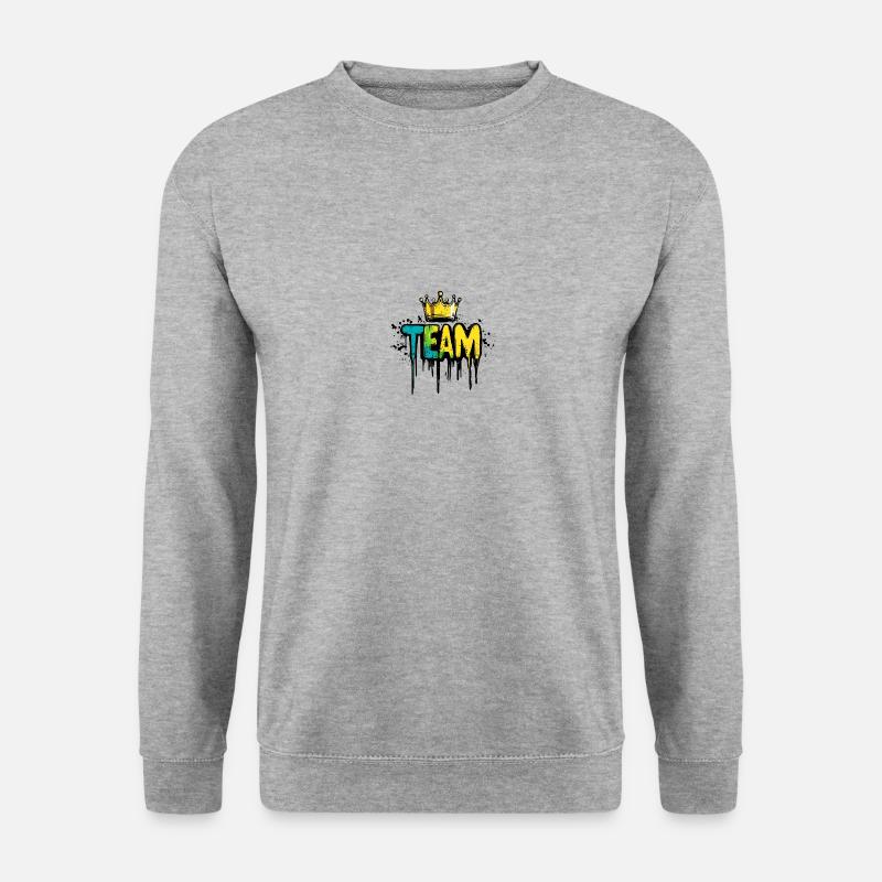 Team Klecks Krone - Unisex Pullover - Weißgrau meliert