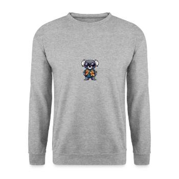 Koala Comic Vacation - Unisex Sweatshirt - salt & pepper - Front - Alina (178cm) & Michal (187cm)