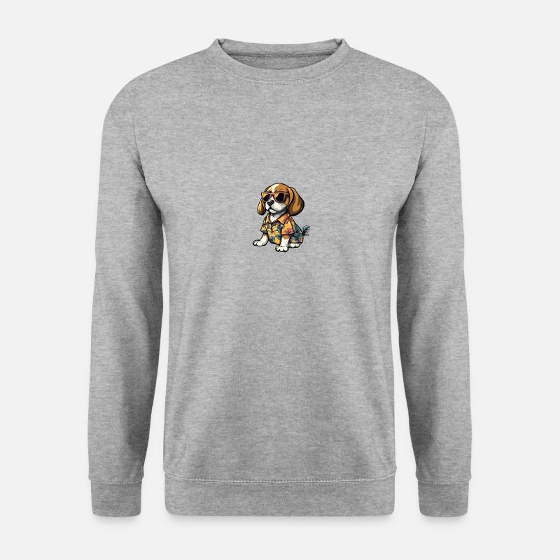Beagle Dog Comic Vacation - Unisex Sweatshirt - salt & pepper