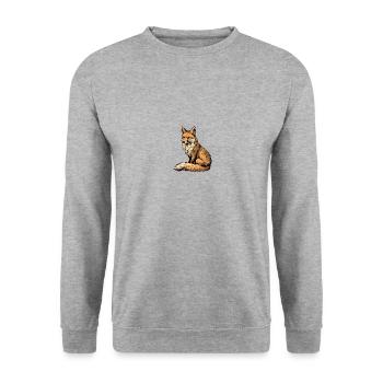 Fuchs - Unisex Pullover - Weißgrau meliert - Vorne - Alina (178cm) & Michal (187cm)