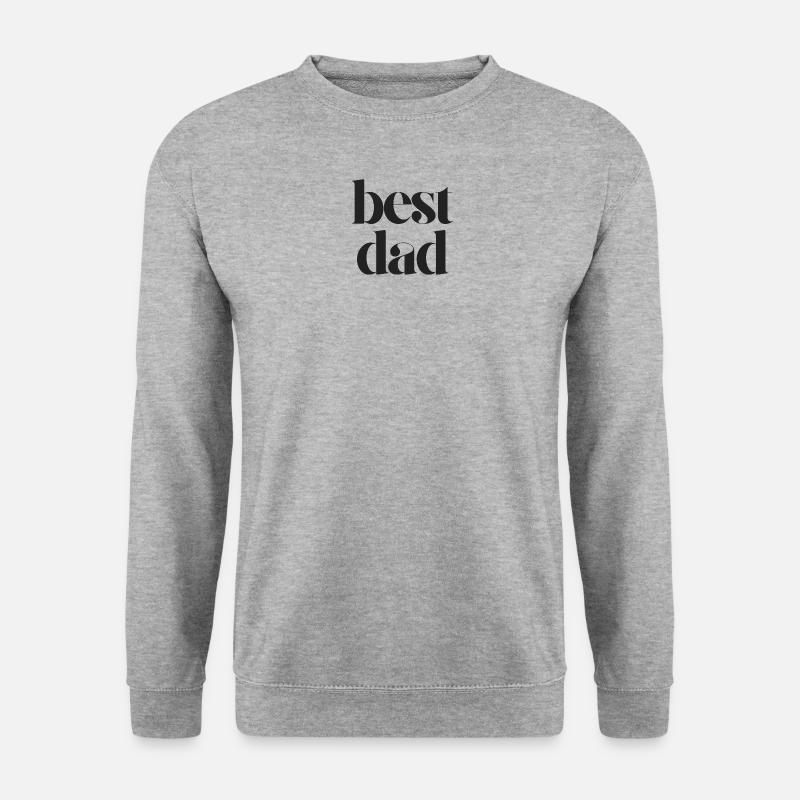 best dad - Unisex Pullover - Weißgrau meliert