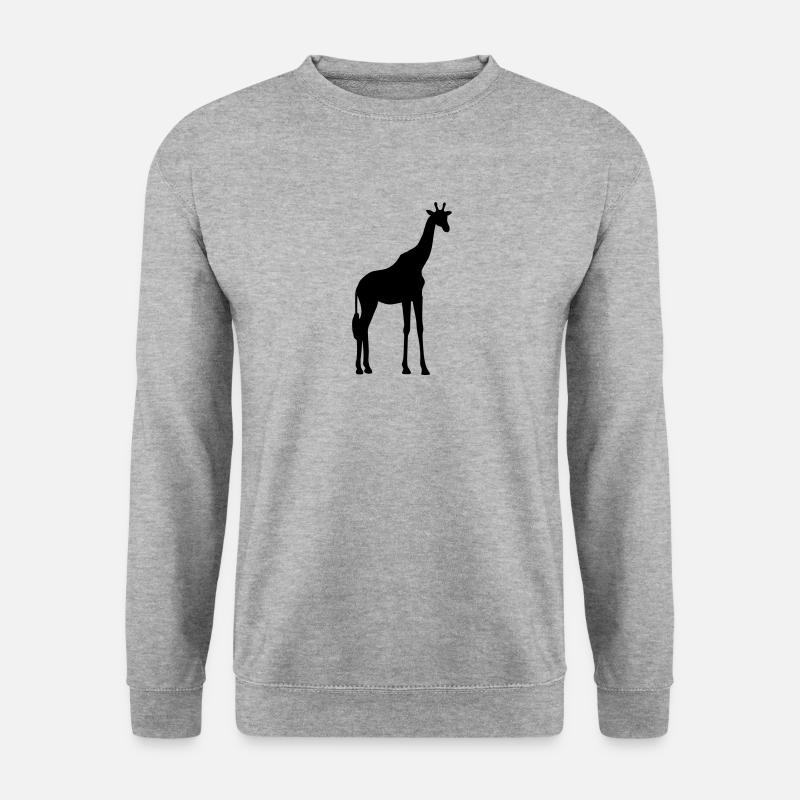 Giraffe - Unisex Pullover - Weißgrau meliert