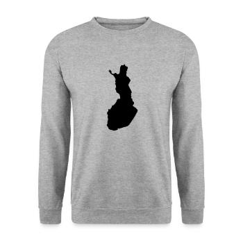 Finnland - Unisex Pullover - Weißgrau meliert - Vorne - Alina (178cm) & Michal (187cm)