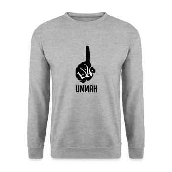 One Ummah Black - Unisex Sweatshirt - salt & pepper - Front - Alina (178cm) & Michal (187cm)