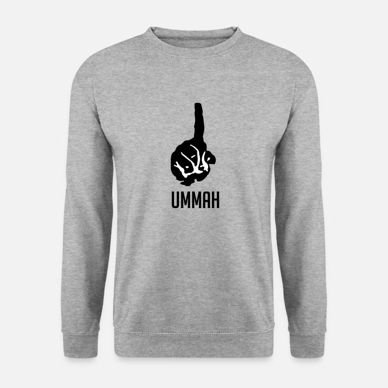 One Ummah Black - Unisex Pullover - Weißgrau meliert