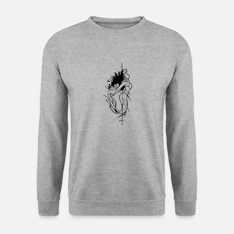 Meerjungfrau - Unisex Pullover - Weißgrau meliert