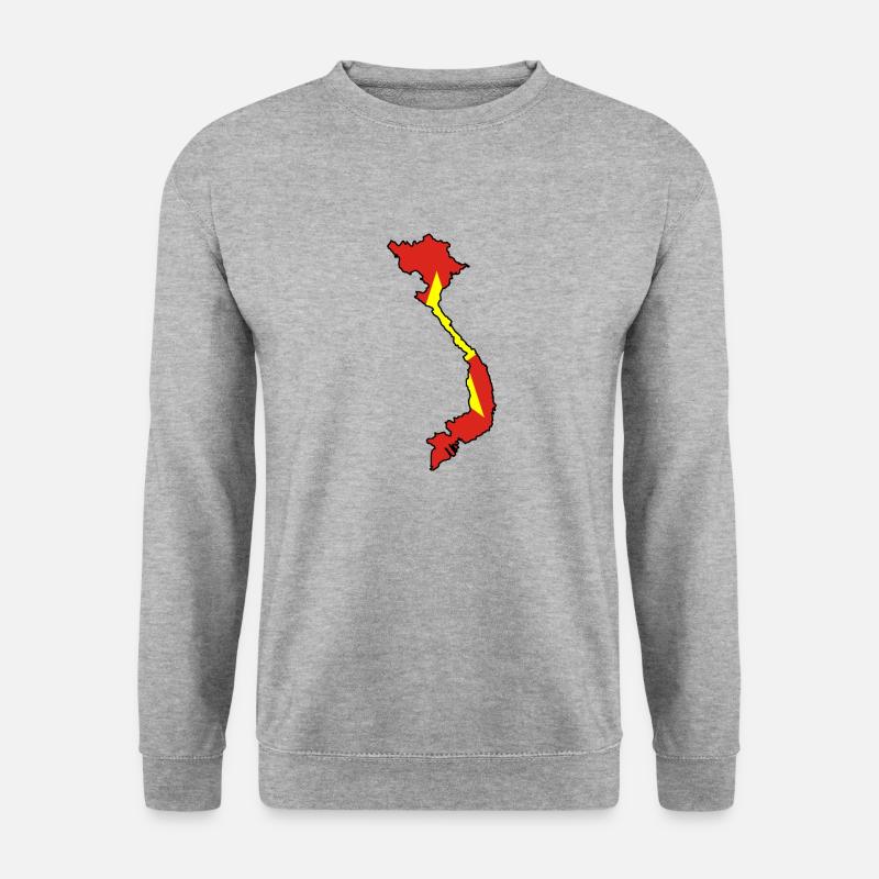 Vietnam - Unisex Pullover - Weißgrau meliert