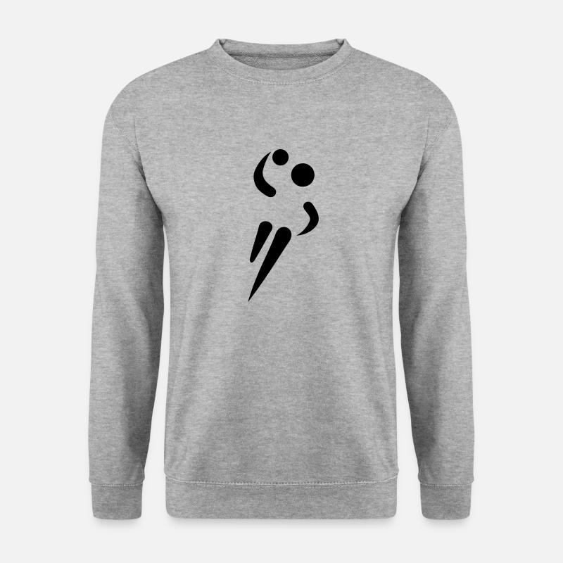 Handball - Unisex Pullover - Weißgrau meliert