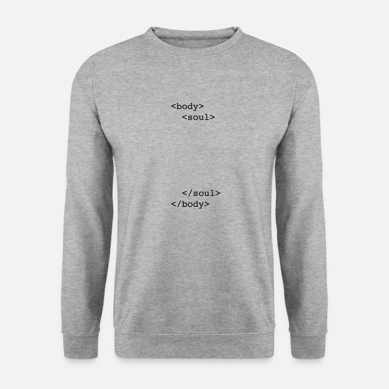 html body & soul - Unisex Sweatshirt - salt & pepper