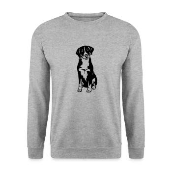 Appenzell Mountain dog - Unisex Sweatshirt - salt & pepper - Front - Alina (178cm) & Michal (187cm)