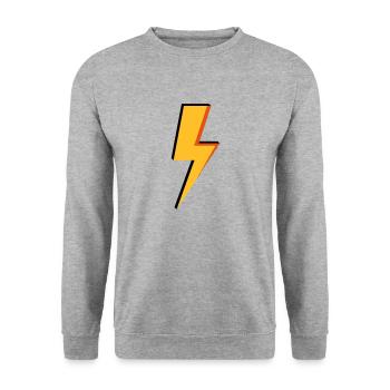 Foudre - électricité - électricité - Sweat-shirt Unisexe - gris chiné - Devant - Alina (178cm) & Michal (187cm)