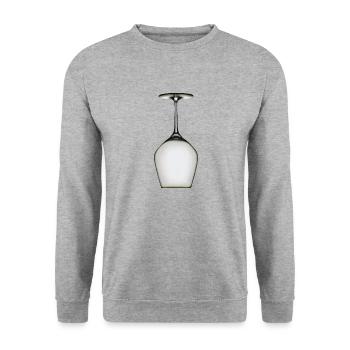 megapint - Unisex Sweatshirt - salt & pepper - Front - Alina (178cm) & Michal (187cm)